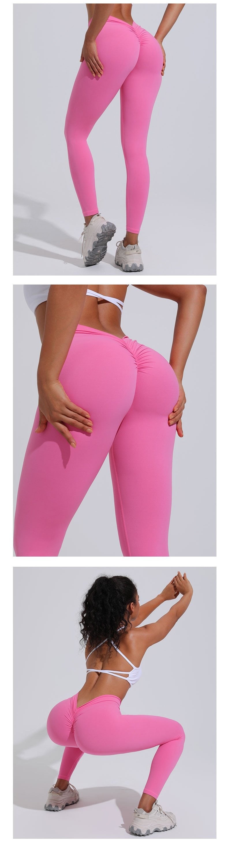BREEHER Women's Fitness V Waist Butt Lifting High Waist Sports Leggings