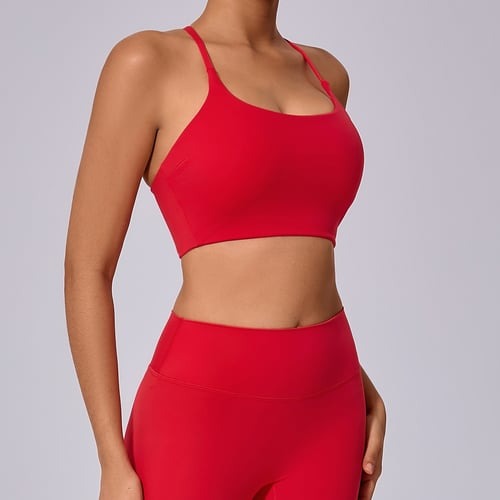 BREEHER Cross Straps Quick Drying Sports Bras