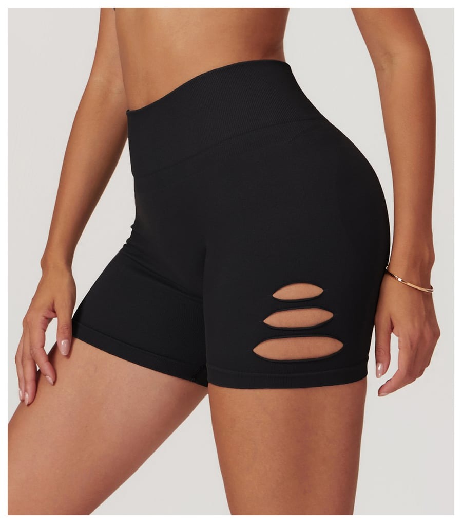 BREEHER Ripped Shape High Waist Hip Lifting Shorts