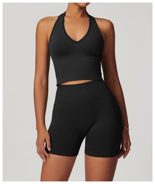 BREEHER Halter Neck Backless Quick Drying Sports Bras
