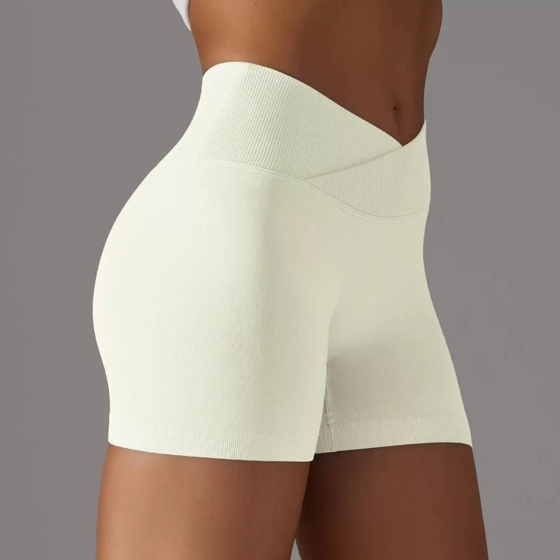 BREEHER Cross Waist Hip-lifting Seamless Shorts