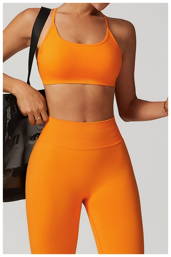 BREEHER Cross Straps Back Quick Drying Sports Bras