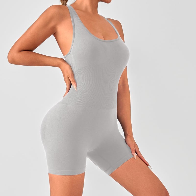 Crisscross Backless Seamless Yoga Jumpsuit