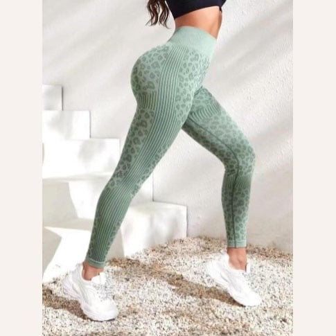 BREEHER Leopard High Waist Hip Lifting Leggings