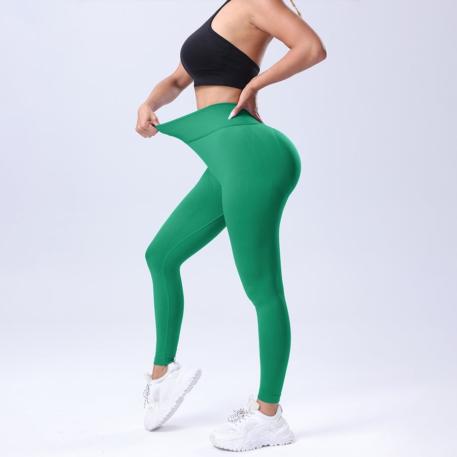 BREEHER Women's Solid Seamless Leggings