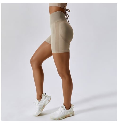 BREEHER Women High Waist Hip Lift Quick Dry Shorts