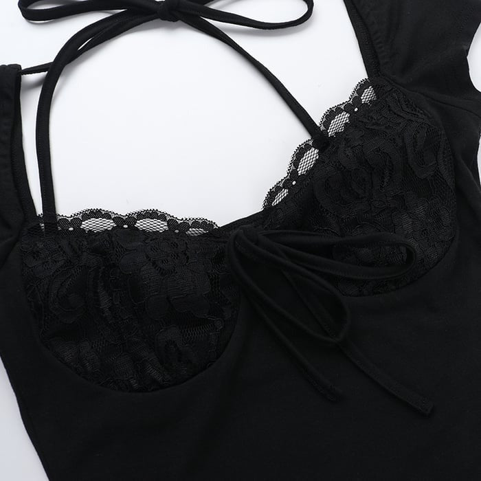 Sexy Lace Backless Tops