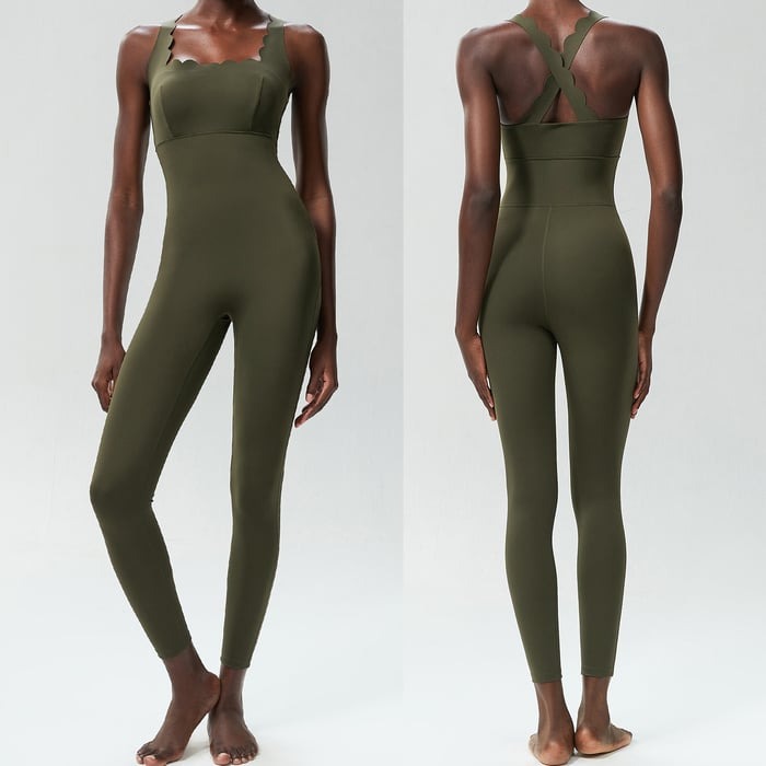 BREEHER Women Seamless Wave Design Jumpsuit