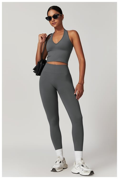BREEHER Halter Neck Backless Quick Drying Sports Bras