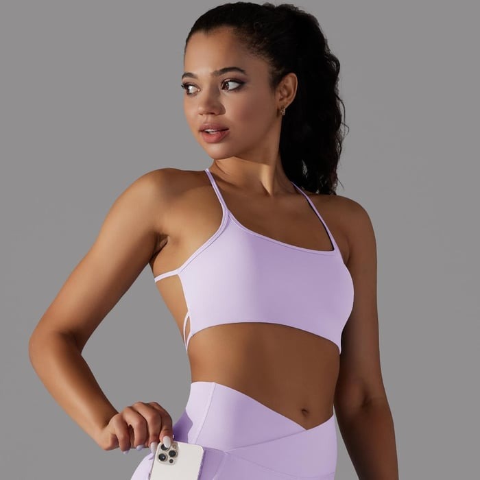 BREEHER Sexy Backless Strappy Sports Bras