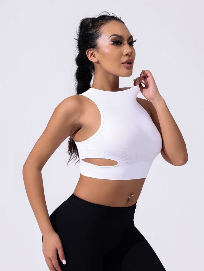 Female Sexy Hollow Sports Bras With Removable Chest Pads
