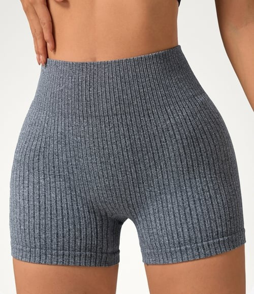Female Ribbed High-elastic Booty Shorts