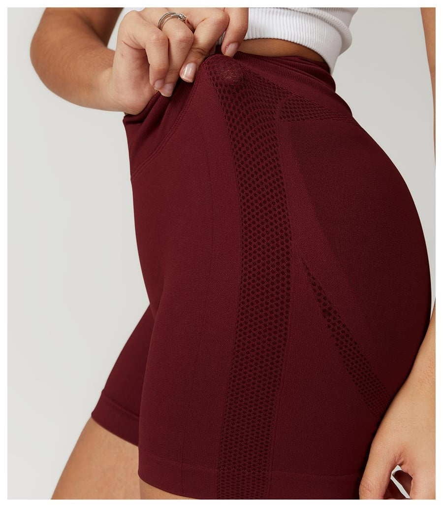 BREEHER Crossed Waist Shape High Waisted Hip Lifting Shorts