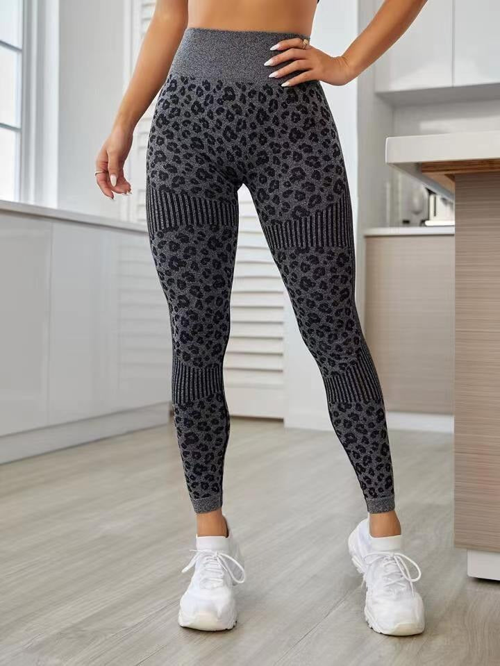 BREEHER Leopard High Waist Hip Lifting Leggings