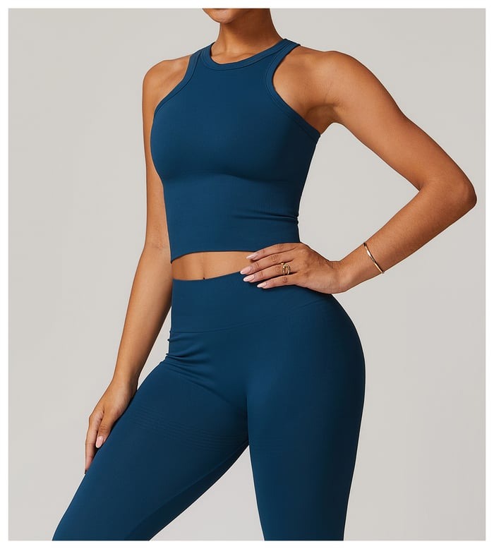 BREEHER Tank Top Ribbed Seamless Sports Bras