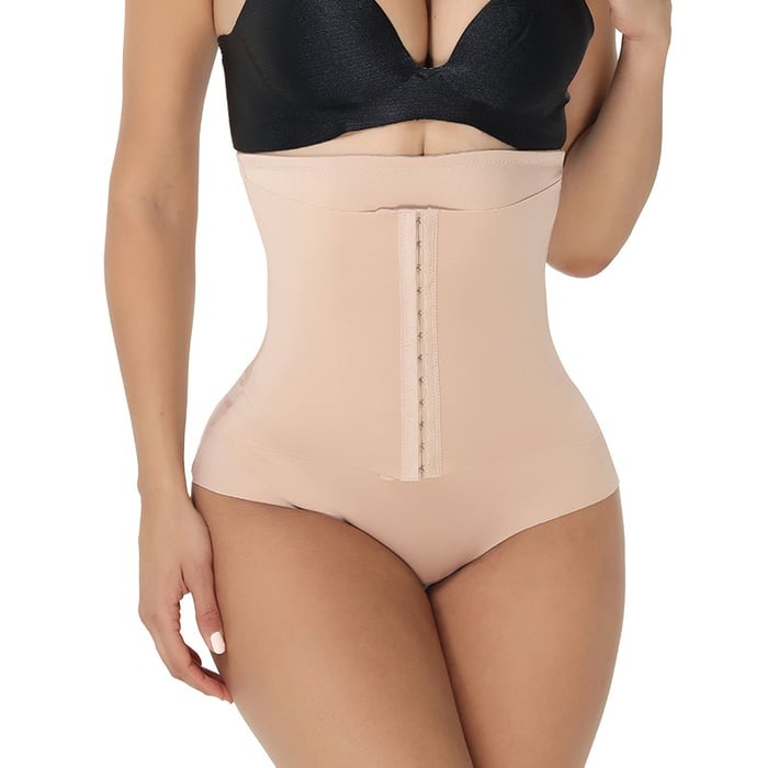 Hook Eyes Double Compression Tummy Control High-Waisted Booty Lift Shaper Shorts