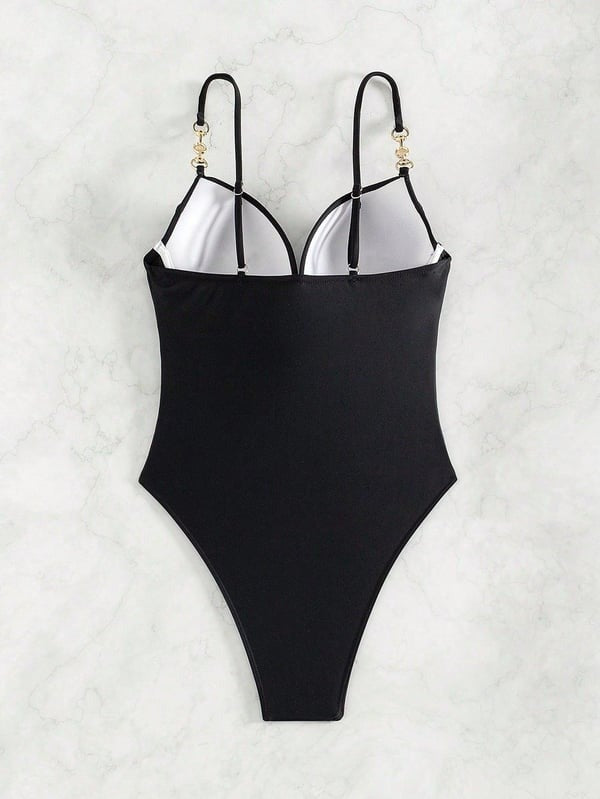 Classical Black One Piece Swimsuit