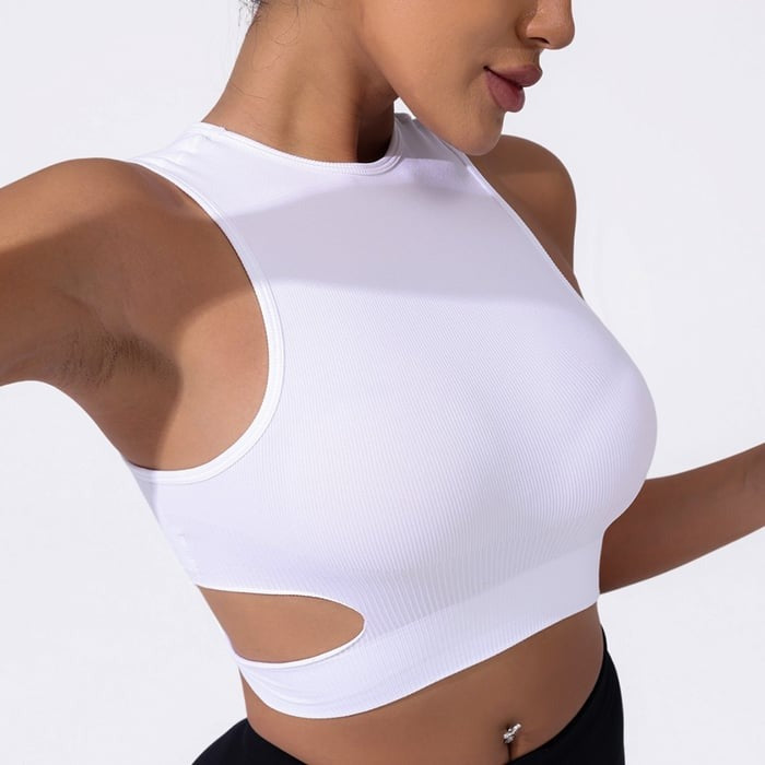 Female Sexy Hollow Sports Bras With Removable Chest Pads