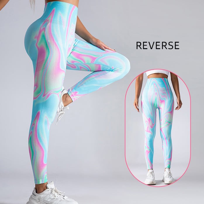 Sexy Aurora Printed Hip-Lifting Yoga Leggings