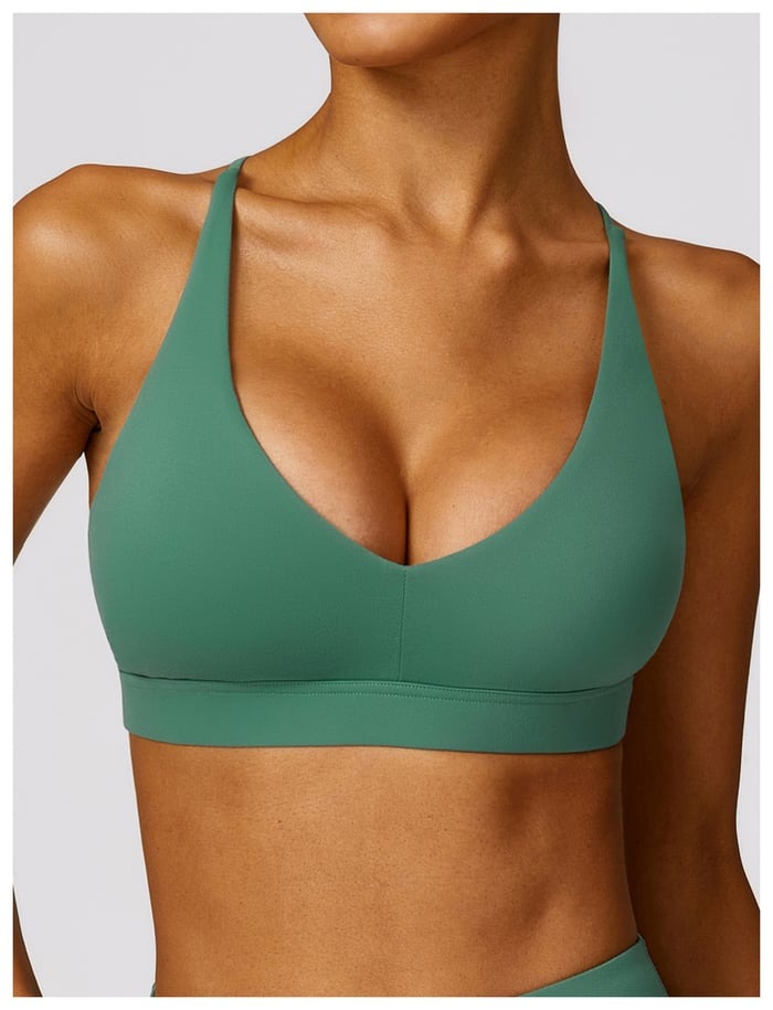 BREEHER U Neck Cross Straps Quick Drying Sports Bras