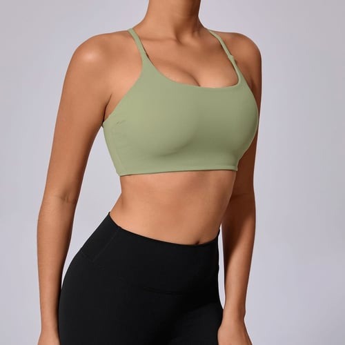 BREEHER Cross Straps Quick Drying Sports Bras