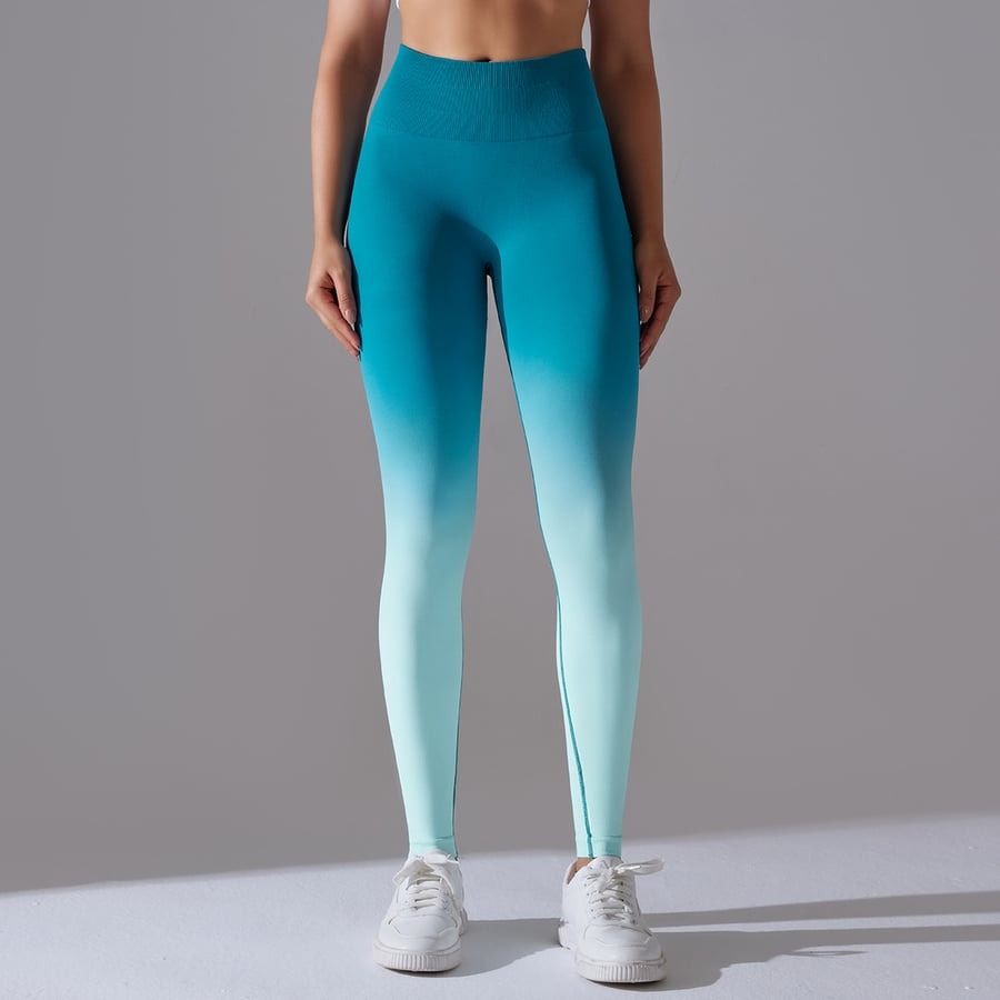 BREEHER Gradient Color Quick Drying Hip Lifting Leggings