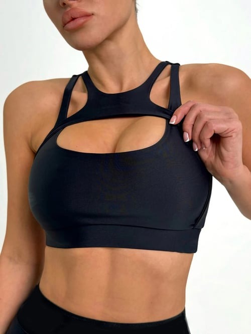 Stitching Cutout Yoga Vest Tops