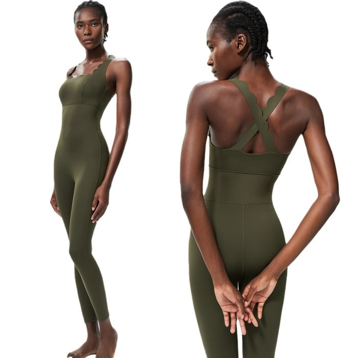 BREEHER Women Seamless Wave Design Jumpsuit