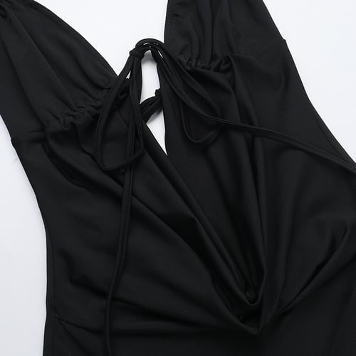 Sexy Suspender Deep V-neck Strappy Hollow Jumpsuit