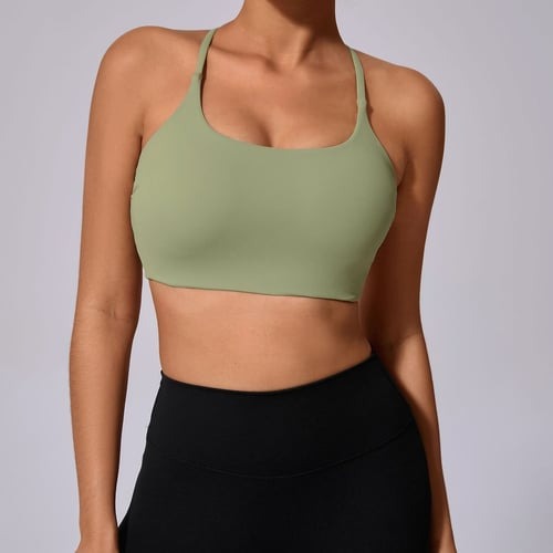 BREEHER Cross Straps Quick Drying Sports Bras