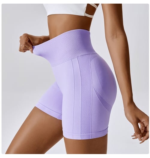 BREEHER Women High Waist Hip Lift Quick Dry Shorts