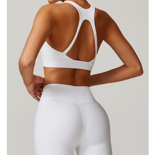 BREEHER U Neck Cross Straps Quick Drying Sports Bras