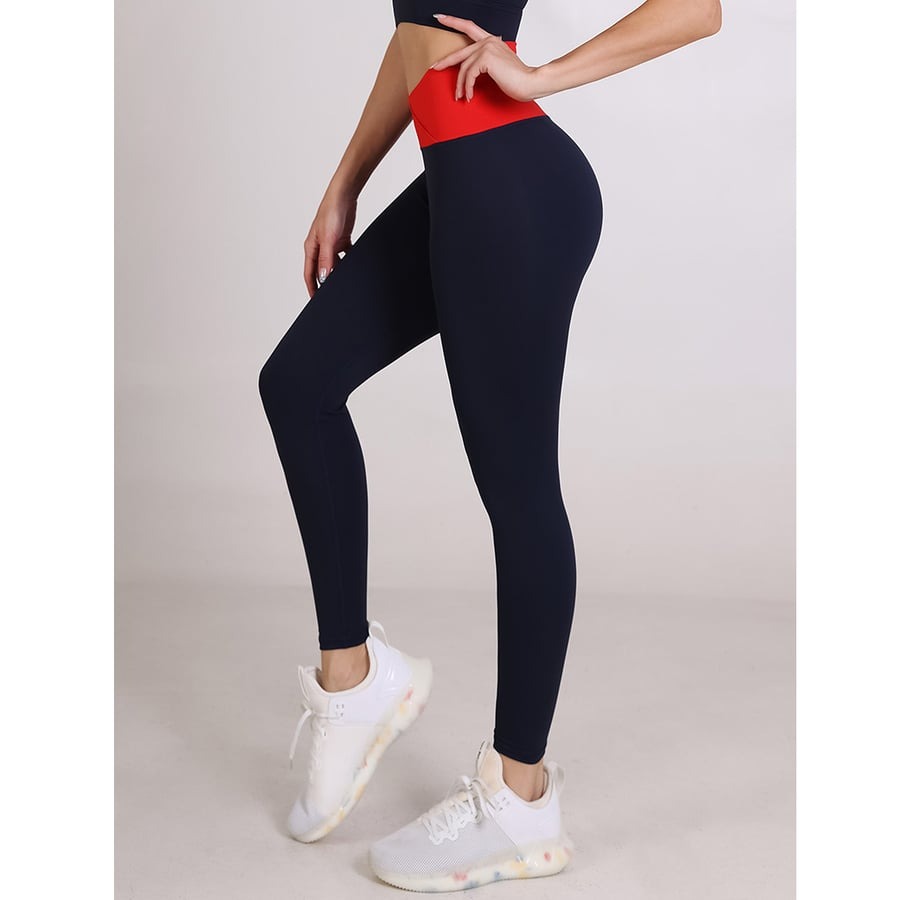 Female Color Blocking Fitness Leggings