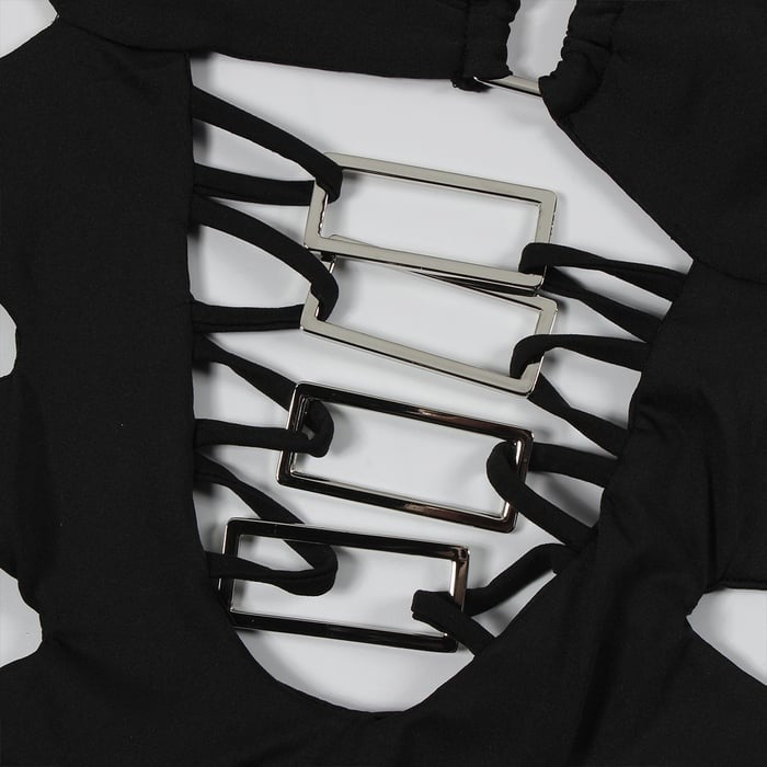 Sexy Black Hollowout Jumpsuit