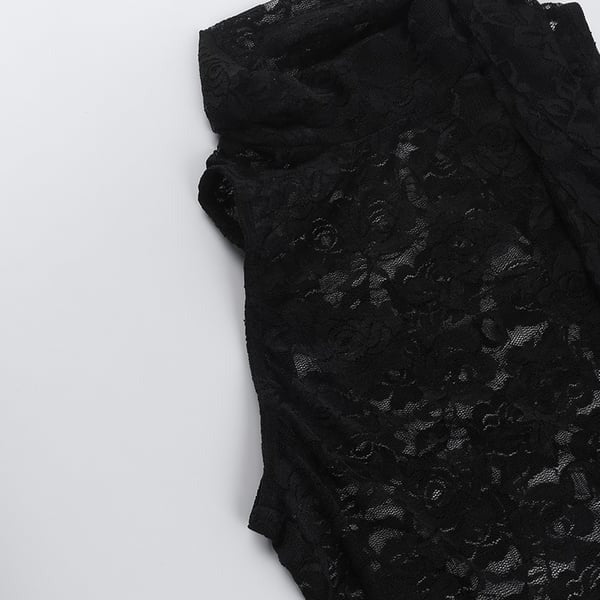 Sexy Lace See-Through Strapless Vest Top