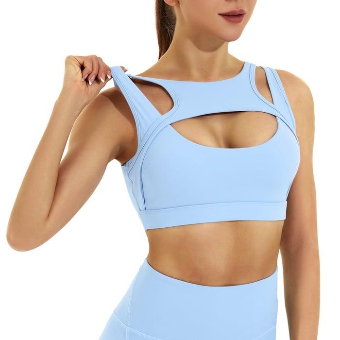 Stitching Cutout Yoga Vest Tops
