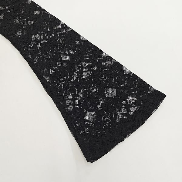 Sexy Lace Hollow Neck Long Sleeve Crop Top