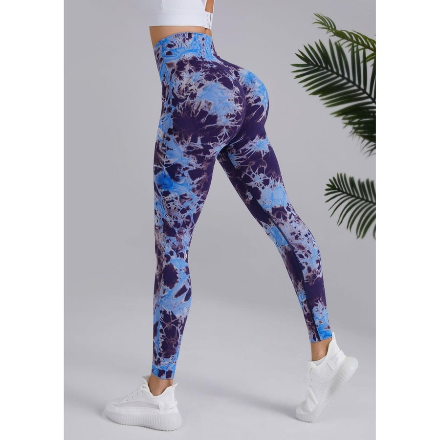 BREEHER Tie Dye High Waist Shaping Hip Lifting Leggings