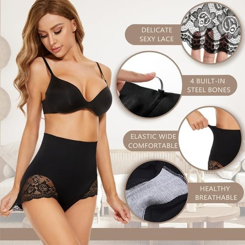 Lace High Waisted Sculpting Tummy Control Butt Lifter Shorts