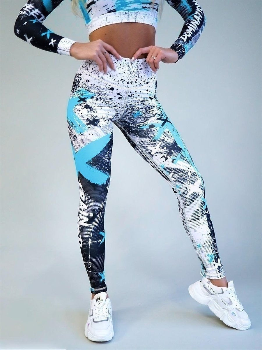 Seamless High Waisted Printed Butt Lifting Leggings