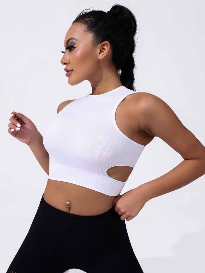 Female Sexy Hollow Sports Bras With Removable Chest Pads