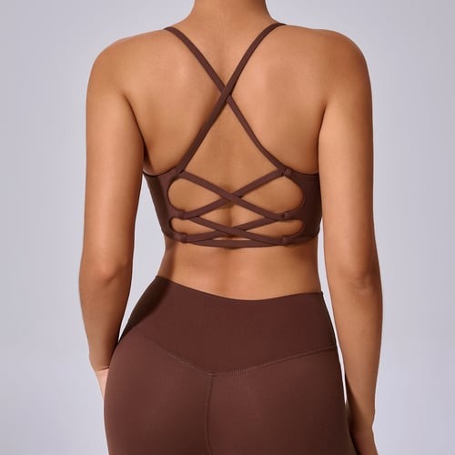 BREEHER Cross Straps Quick Drying Sports Bras