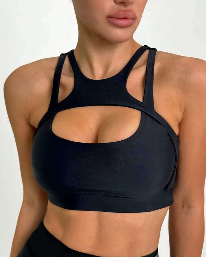 Stitching Cutout Yoga Vest Tops