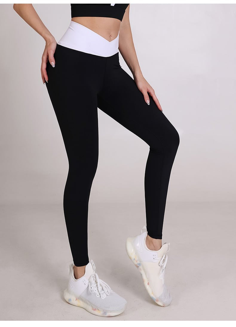 Female Color Blocking Fitness Leggings