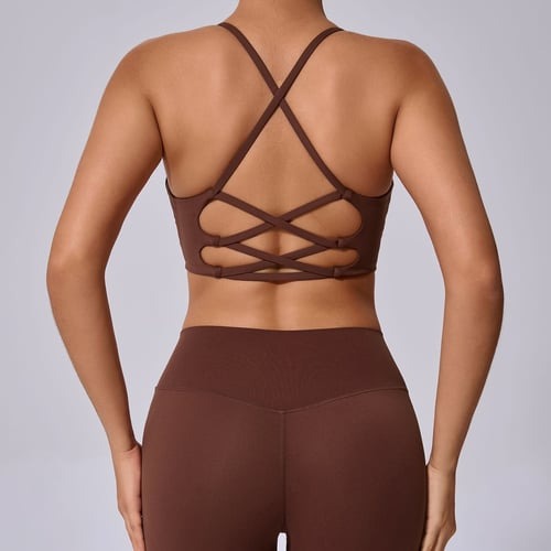 BREEHER Cross Straps Quick Drying Sports Bras