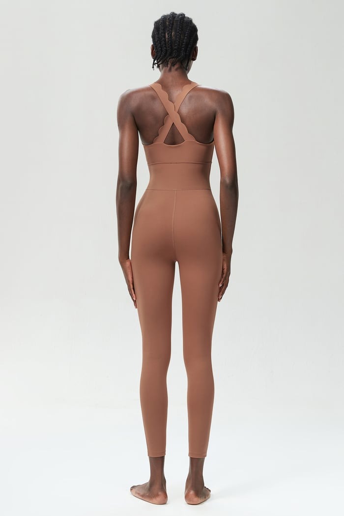 BREEHER Women Seamless Wave Design Jumpsuit