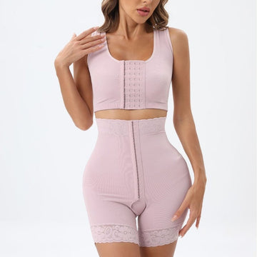 Tummy Control High-Waisted Hook Eyes Booty Lift Shaper Shorts