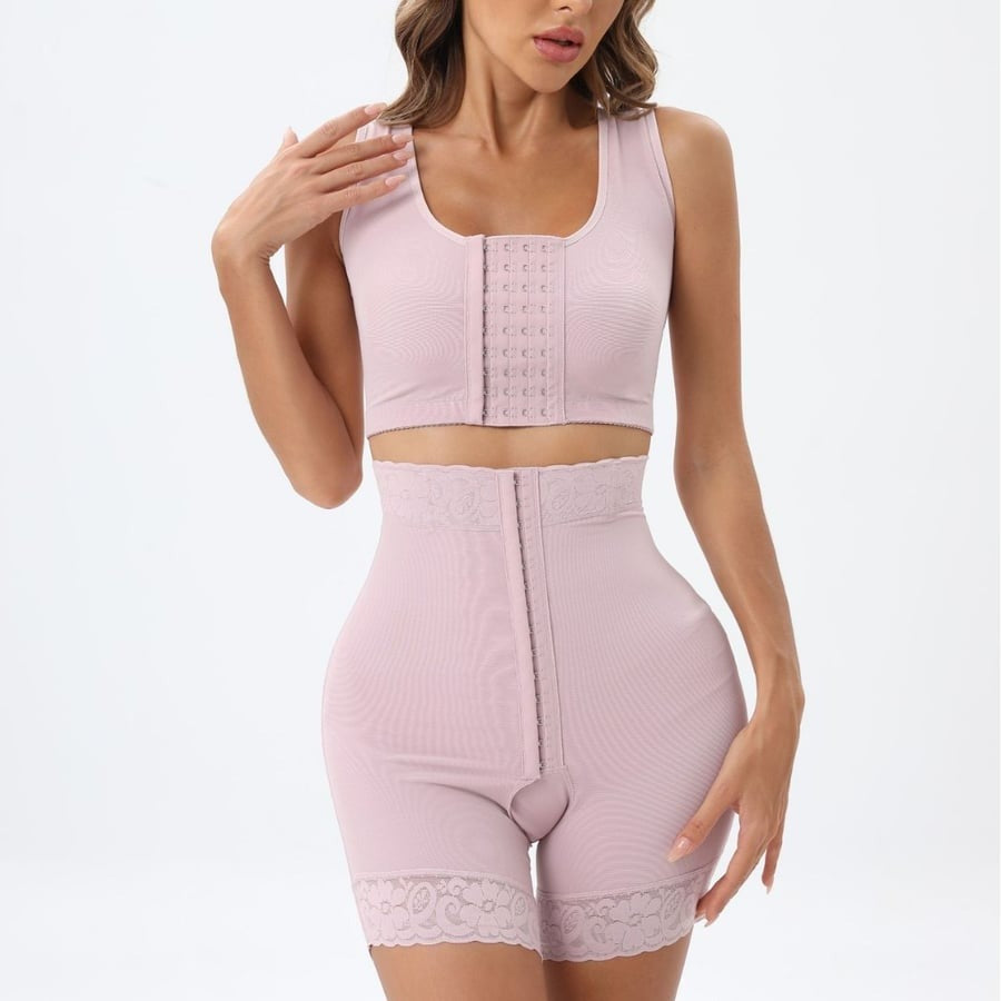 Tummy Control High-Waisted Hook Eyes Booty Lift Shaper Shorts