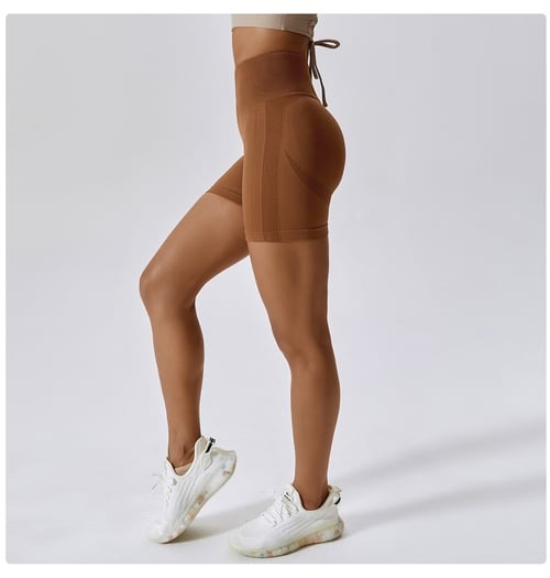 BREEHER Women High Waist Hip Lift Quick Dry Shorts