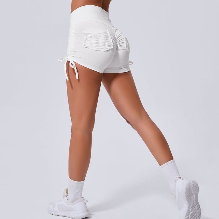 BREEHER Ruched Pocket Highly Elastic Shorts